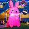 GOOSH 5 FT Easter Inflatables Bunny Blue and Pink Rabbit with Built-in LEDs